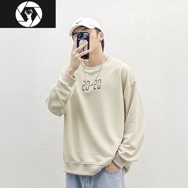 hongzun卫衣男宽松秋冬款潮流牛仔裤百搭男装一套装搭配韩版痞帅气