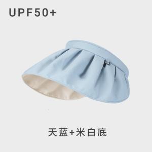 UPF50+贝壳防晒帽女夏季发箍两用防紫外线遮阳帽焦下同款帽子