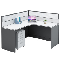 攸形学习桌含活动柜1400*1200*1100mm张