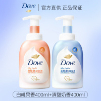 多芬沐浴露乳云朵泡泡白桃樱花奶香泡沫丰富保湿滋润补水留香 白桃果香400ml+清甜奶香400ml