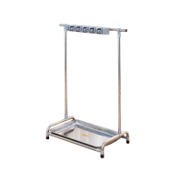 翌嘉YJ4122146 不锈钢拖把架可移动扫把架落地式拖把架 5挂6钩+接水盆