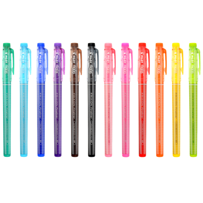 日本PILOT百乐可擦记号笔DPK-SFFL彩色笔套装摩磨擦水彩笔6/12色套装儿童可擦笔学生用美术画画diy涂鸦画图笔