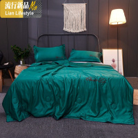 夏季可水洗空调被夏凉被四件套冰丝夏被双人天丝夏天薄款被子 三维工匠