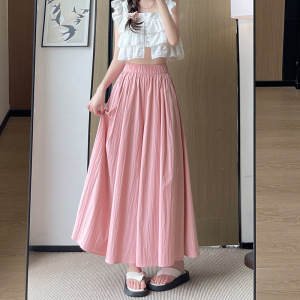 冰丝山本裙裤女薄款夏季2026新款高腰显瘦小个子黑色肌理感阔腿裤