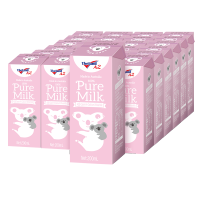 纽仕兰澳洲原装进口A2β-酪蛋白全脂纯牛奶200ml*24盒原箱专注儿童成长粉色家庭装
