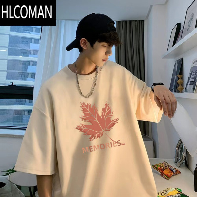 HLCOMAN日系美式潮牌港风复古情侣装短袖t恤男夏装宽松大码潮流