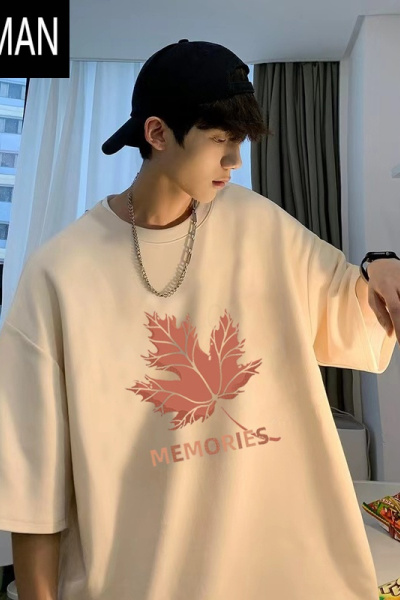 HLCOMAN日系美式潮牌港风复古情侣装短袖t恤男夏装宽松大码潮流