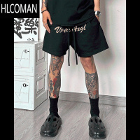 HLCOMAN美式直筒抽绳训练运动大码短裤男款夏季休闲潮牌篮球健身五分裤子