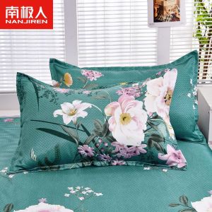 冰丝凉席枕头枕套一对装48x74cm夏季可机洗水洗枕席一只装