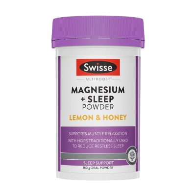 Swisse 睡眠镁粉 180g 1瓶装 蜂蜜柠檬味 放松肌肉安心睡眠 澳洲进口