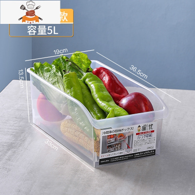 冰箱收纳盒透明分隔抽屉式冷冻保鲜鸡蛋储物厨房食品整理盒子 敬平 经典款1个装厨房收纳盒