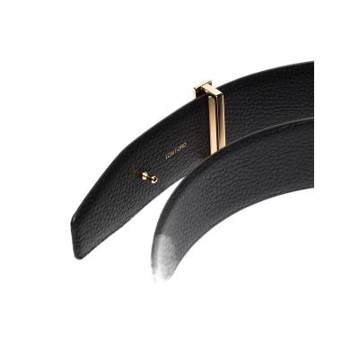 汤姆福特(Tom Ford)男士小牛皮金属搭扣腰带时尚耐磨舒适百搭休闲