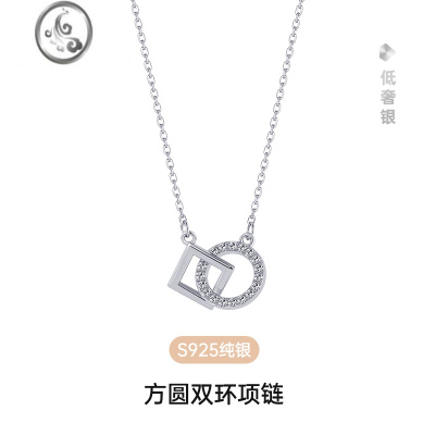 JiMi925银银项链女款轻奢高级感2023新款锁骨链礼物送女友送老婆