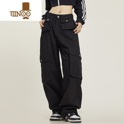 YANXUCaptianBeer美式复古多口袋工装裤男女休闲裤垂感百搭宽松长裤ins