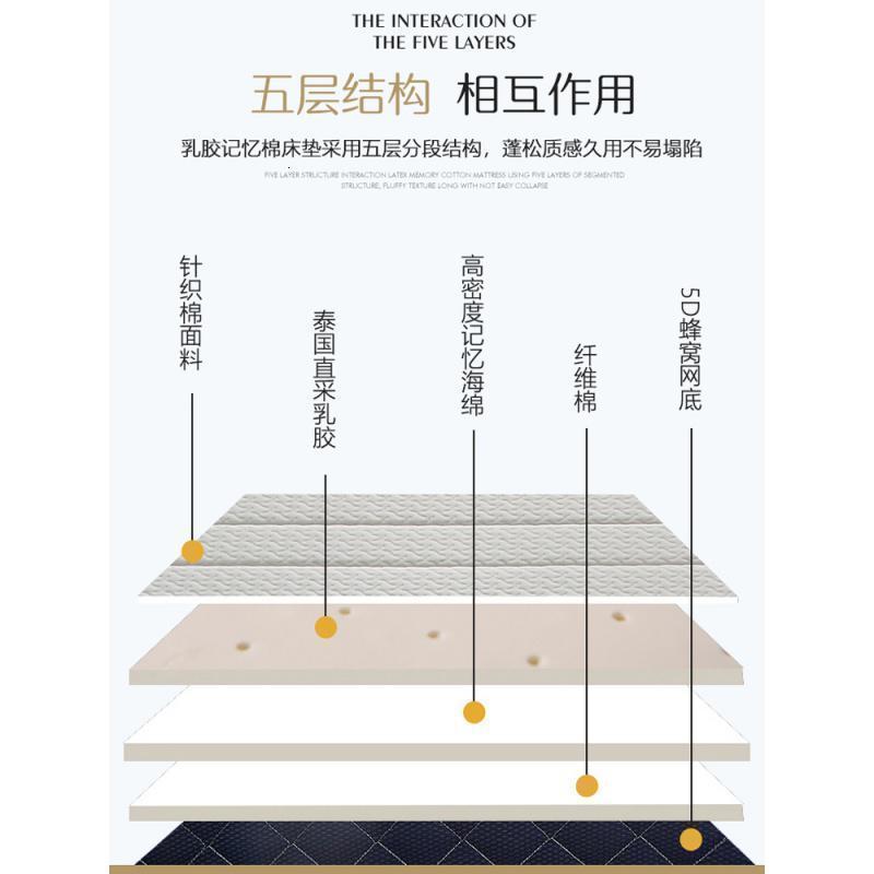 家柏饰(CORATED)10cm加厚乳胶床垫软垫家用 单人床褥子榻榻米硬垫子海绵垫