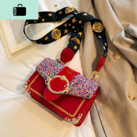 ins包包女斜挎百搭 网红2020新款潮韩版可爱单肩包女士简约小方包NEW LAKE女士单肩包