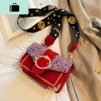 ins包包女斜挎百搭 网红2020新款潮韩版可爱单肩包女士简约小方包NEW LAKE女士单肩包