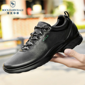 洛克华菲男鞋冬季新款男士真皮潮流运动皮鞋商务休闲鞋子男款