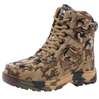 惠铁冬季迷彩高帮防滑耐磨保暖鞋棉鞋双