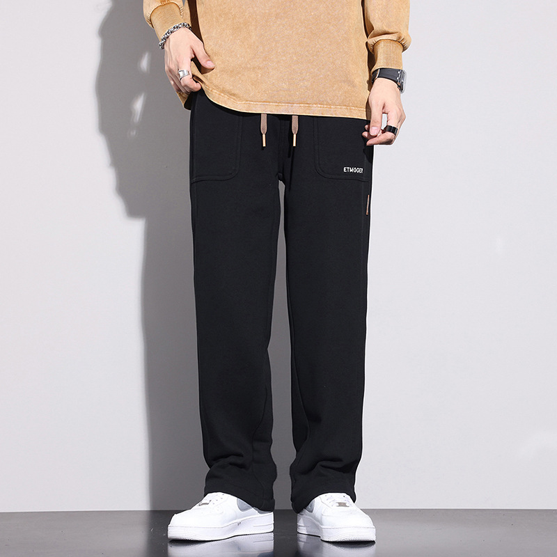 |卫裤休闲长裤男士年早秋新款潮牌潮流直筒宽松加厚款