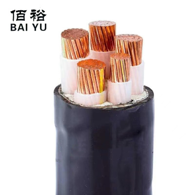 佰裕 铜芯交联聚乙烯铠装阻燃电缆 ZR-YJV22 0.6/1KV 4X95+1X50mm² 米