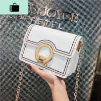 上新小包包女2020新款潮韩版百搭斜挎包时尚车缝线链条锁扣小方包NEW LAKE女斜挎包