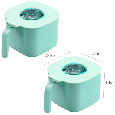 厨房组合调料盒套装佐料瓶分格家用调味罐大容量收纳盐罐味精罐子 敬平 北欧绿2个装(大容量)