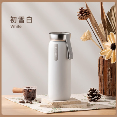 飞利浦可充电款智能温显保温杯AWP2775 白色 460ml 单位:个