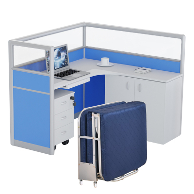 诚亿宏 办公桌屏风工位(含午休床) L-1416