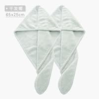 加厚干发帽女可爱强吸水长短发洗头包头毛巾浴帽擦头发速干 三维工匠 干发帽+大毛巾粉色