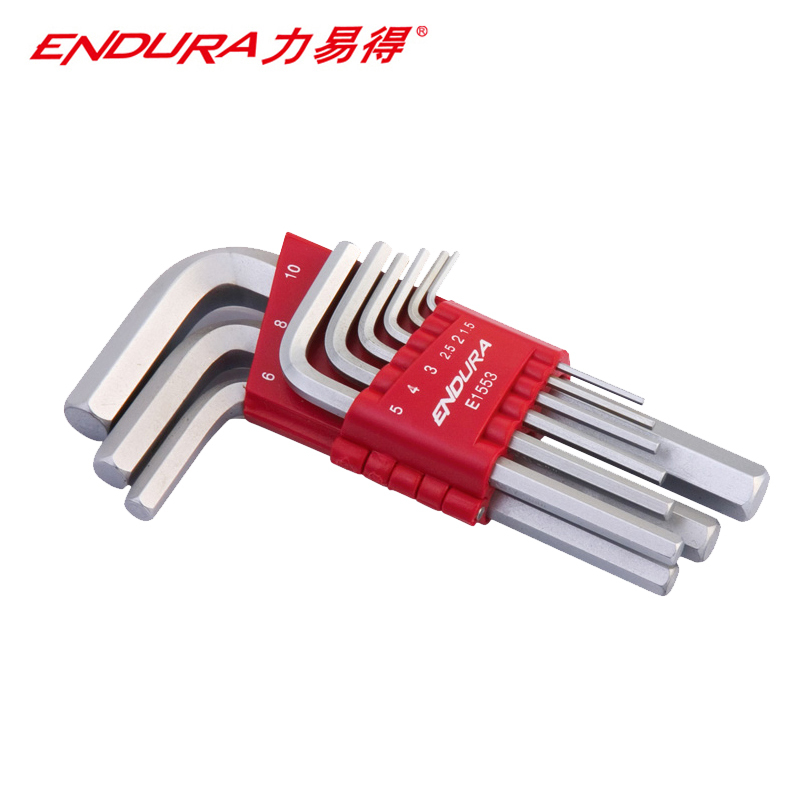 力易得(ENDURA)9件套公制标长平头内六角 内六角扳手组套 E1553 1套