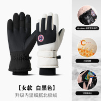 匹牧 HX218-白色-女款 保暖手套 防水三层保温棉可触屏抗风 2双 单位:双