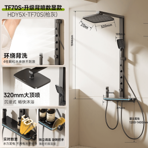 惠达(HUIDA)-TF70/TF70S卫生间花洒淋浴套装按摩腰喷恒温增压家用浴室
