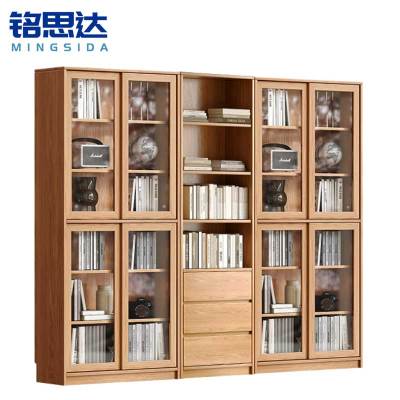 铭思达实木书柜2.4米台