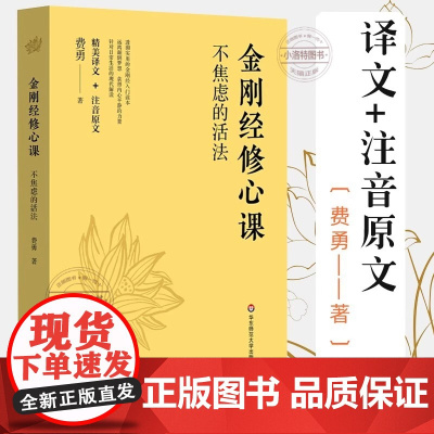 金刚经修心课 不焦虑的活法 费勇 金刚经入门读物 跟随著名文化学者费勇的修心课 读懂金刚经 远离颠倒梦想 正版书籍
