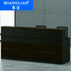 绵冠MIANGUAN前台接待台简约现代咨询迎宾收银台前台办公桌吧台办公室柜台