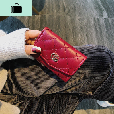 时尚小巧放卡的小卡包女式多卡位卡片包折叠大容量零