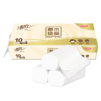 清风原木纯品4层750克*10*2提无芯卷纸