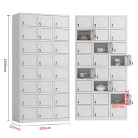 易企采 钢制二十四门储物柜 员工宿舍收纳柜 单位:台
