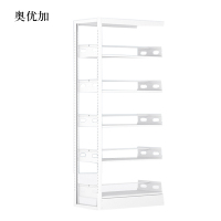 奥优加图书馆书架阅览室货架资料档案架钢制书架单面五层副架