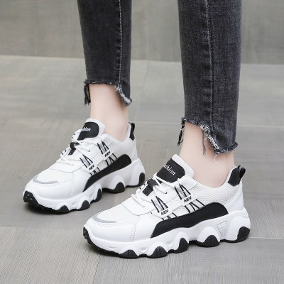 玳恩厚底老爹鞋女ins潮鞋2021新款春夏季百搭透气运动女鞋休闲小白鞋