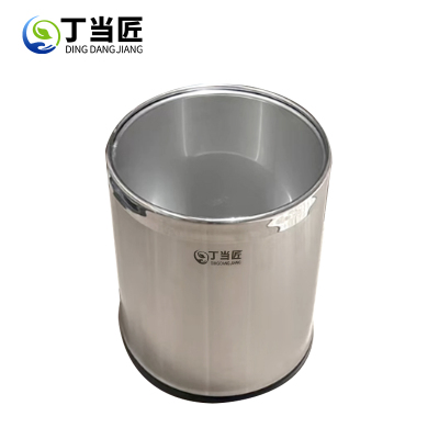 丁当匠不锈钢压圈垃圾桶10L不锈钢纸篓垃圾桶A56