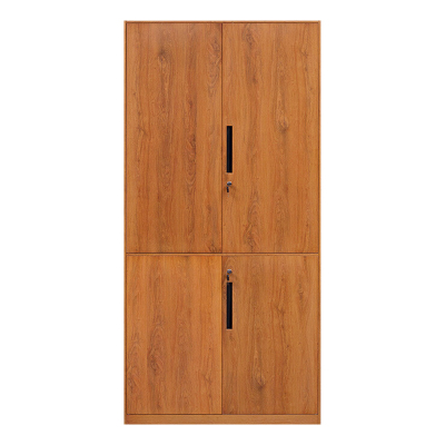 臻远ZY-WJGC-48钢制文件柜窄边拆装转印柜 黄木纹通双节