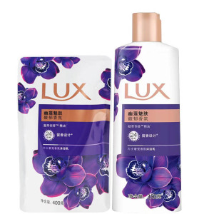 力士沐浴露幽莲魅肤350+400g补充装持久留香保湿滋润 750ml