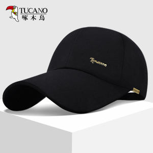 啄木鸟棒球帽春夏帽男士帽子遮阳防晒大头围鸭舌帽百搭男女长帽簷