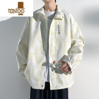 YANXU2023新款男士休闲夹克潮流百搭大码港风宽松冲锋衣男生外套