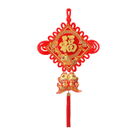 锦瑞星春节福字精品立体中国结挂件30#金福挂鱼/个