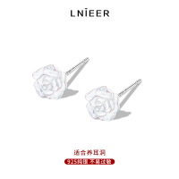 925纯银养耳洞花朵耳钉耳饰女2025年新款潮耳环小众设计感轻奢送女朋友老婆情人节七夕生日礼物