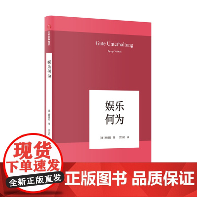 娱乐何为 韩炳哲 中信出版社 正版书籍