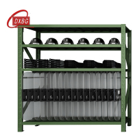 DXBG消防铁锹镐农具摆放架安保装备器材存放架军绿色拆装盾牌货架盾牌架2000*600*2000